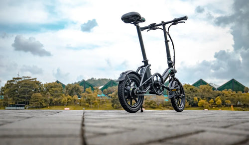 Ein Fiido D3 Pro Elektrofahrrad war vorübergehend am Straßenrand geparkt.