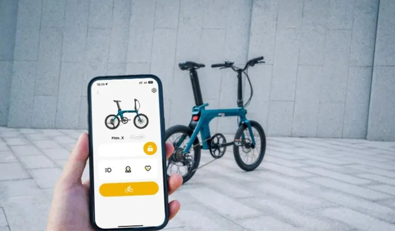 Versuch, das Elektrofahrrad mit der Fiido-App zu entsperren