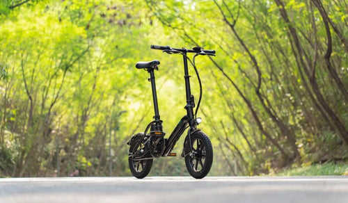 Ein Fiido D3 PRO Elektrofahrrad war vorübergehend am Straßenrand geparkt.