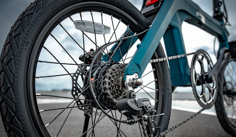Das Bild zeigt den Motor des Fiido X E-Bikes.