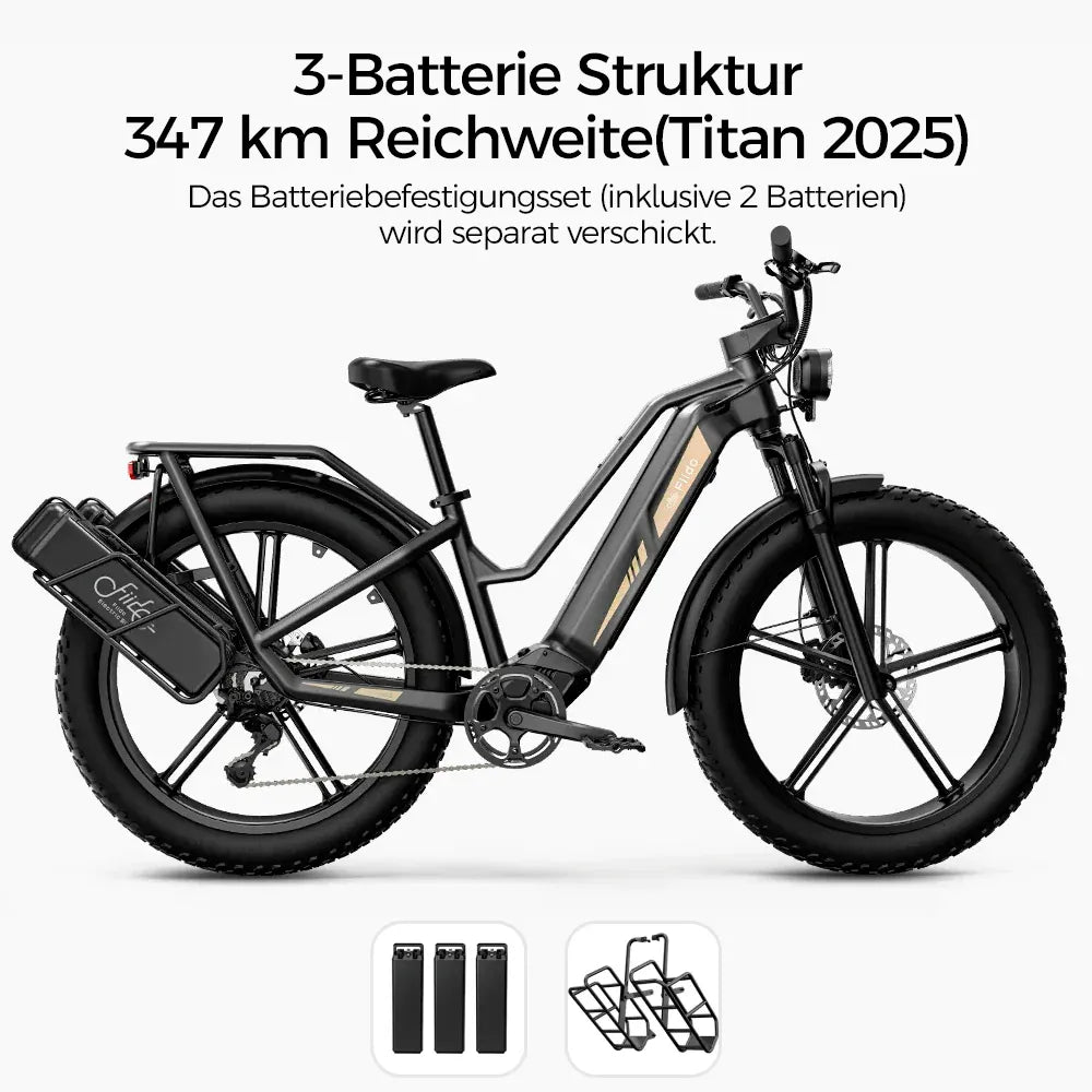 Titan Fat Tire Touring E-Bike - Lange Reichweite