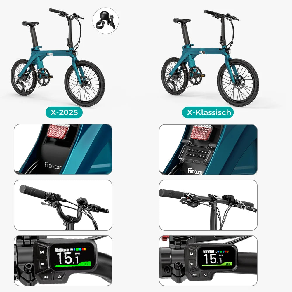 Fiido X Klapprad E-Bike mit Drehmomentsensor