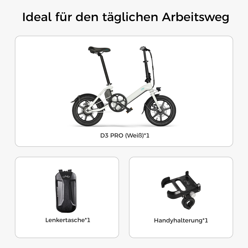 fido klapprad Fido D3 Pro – Mini-Klapprad-E-Bike