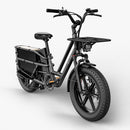 Fiido T2 Long Tail Cargo Elektrofahrrad Schwarz Frontansicht